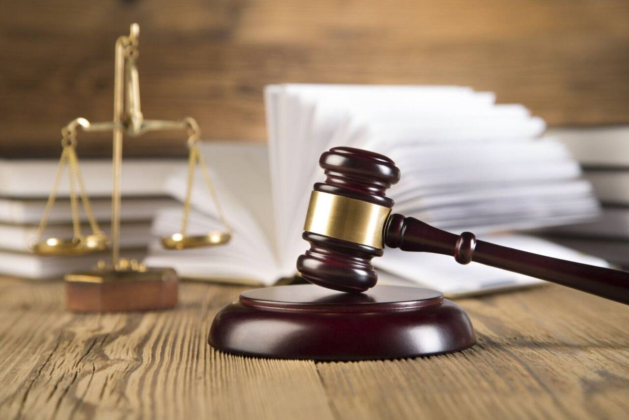 Scales of justice on a desk